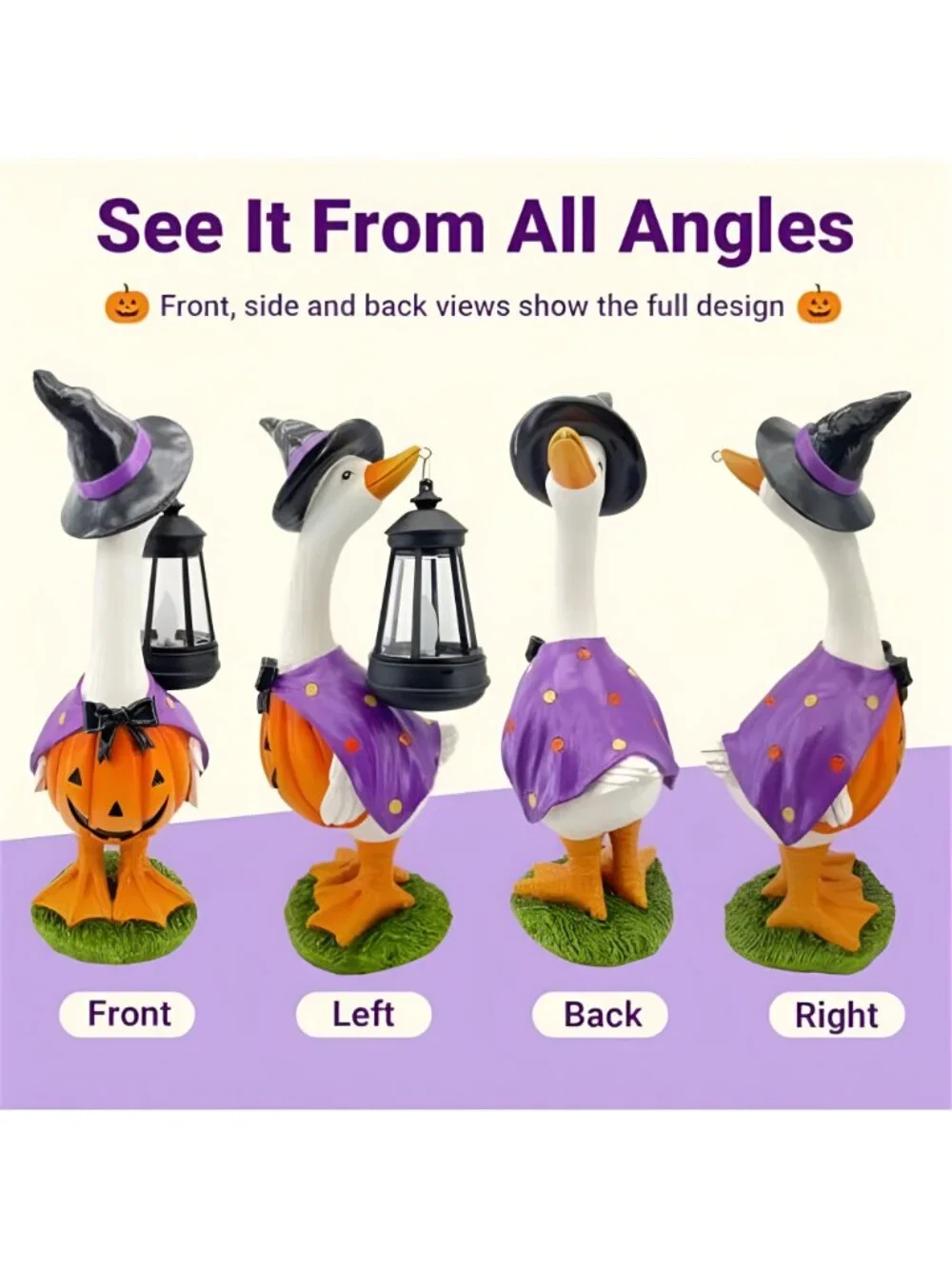 Halloween Decorations Solar Garden Outdoor Statues Goose